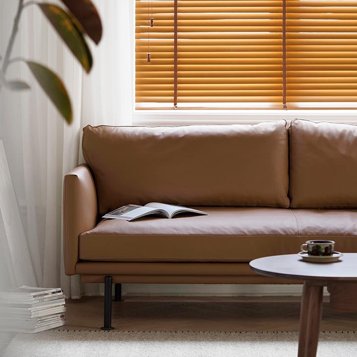 Scratch proof leather clearance sofa